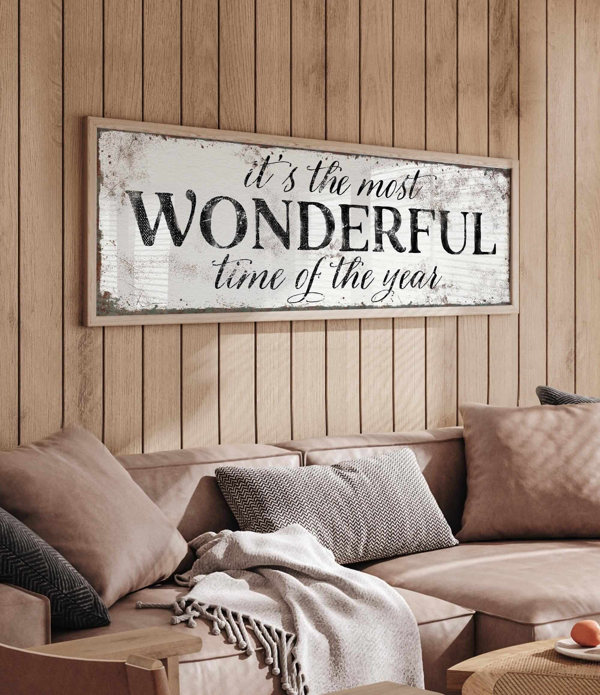 a living room filled with furniture and a wooden wall