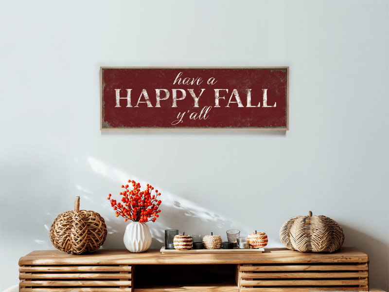 Have a Happy Fall Y'all - Autumn Harvest Wall Art – Jade Forest Shop