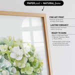 The image is a collage of various watercolor paintings, including a close-up of a green and white flower arrangement.