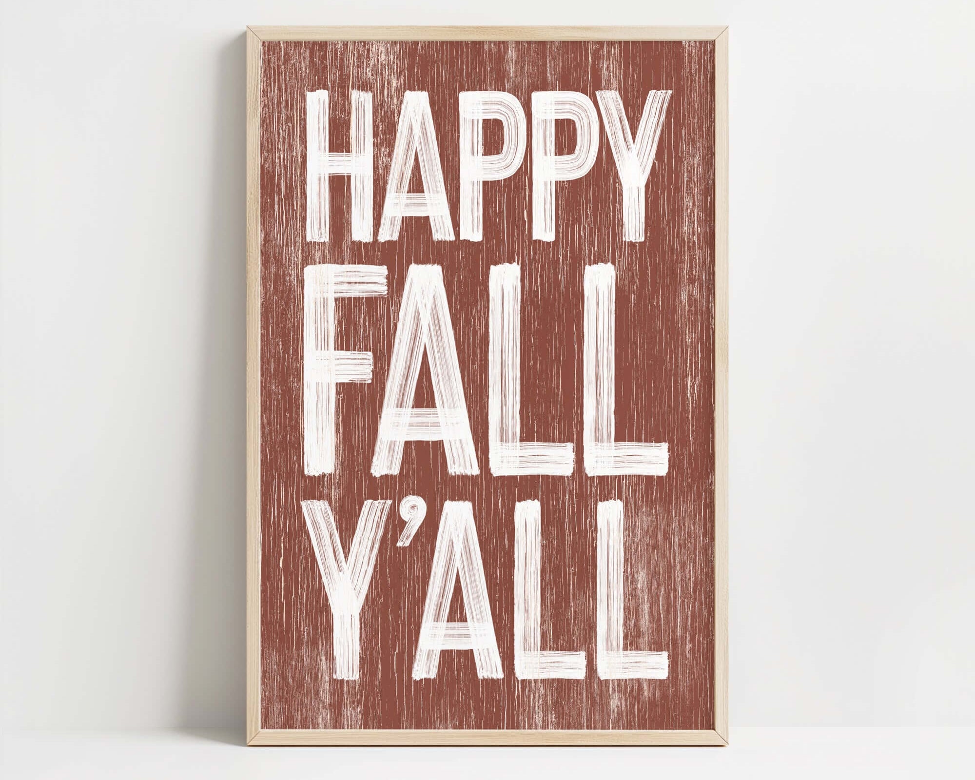 a wooden sign that says happy fall y'all