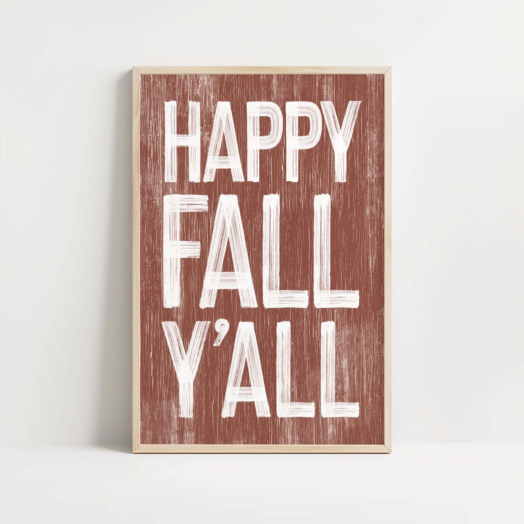 a wooden sign that says happy fall y'all