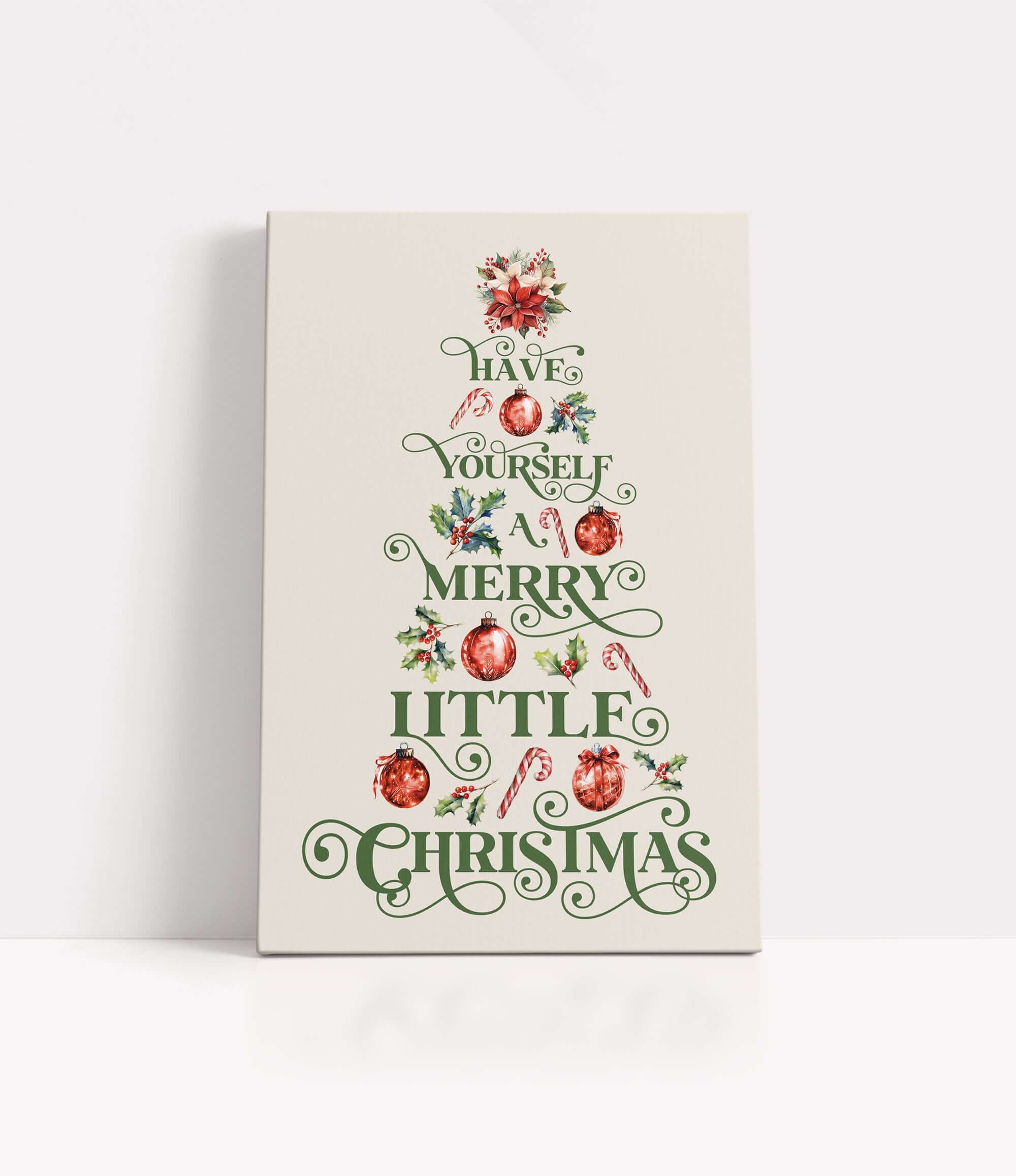 a christmas card with the words have yourself merry little christmas