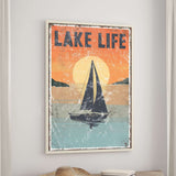 a picture of a sailboat on a lake life poster