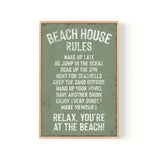 a sign that says beach house rules