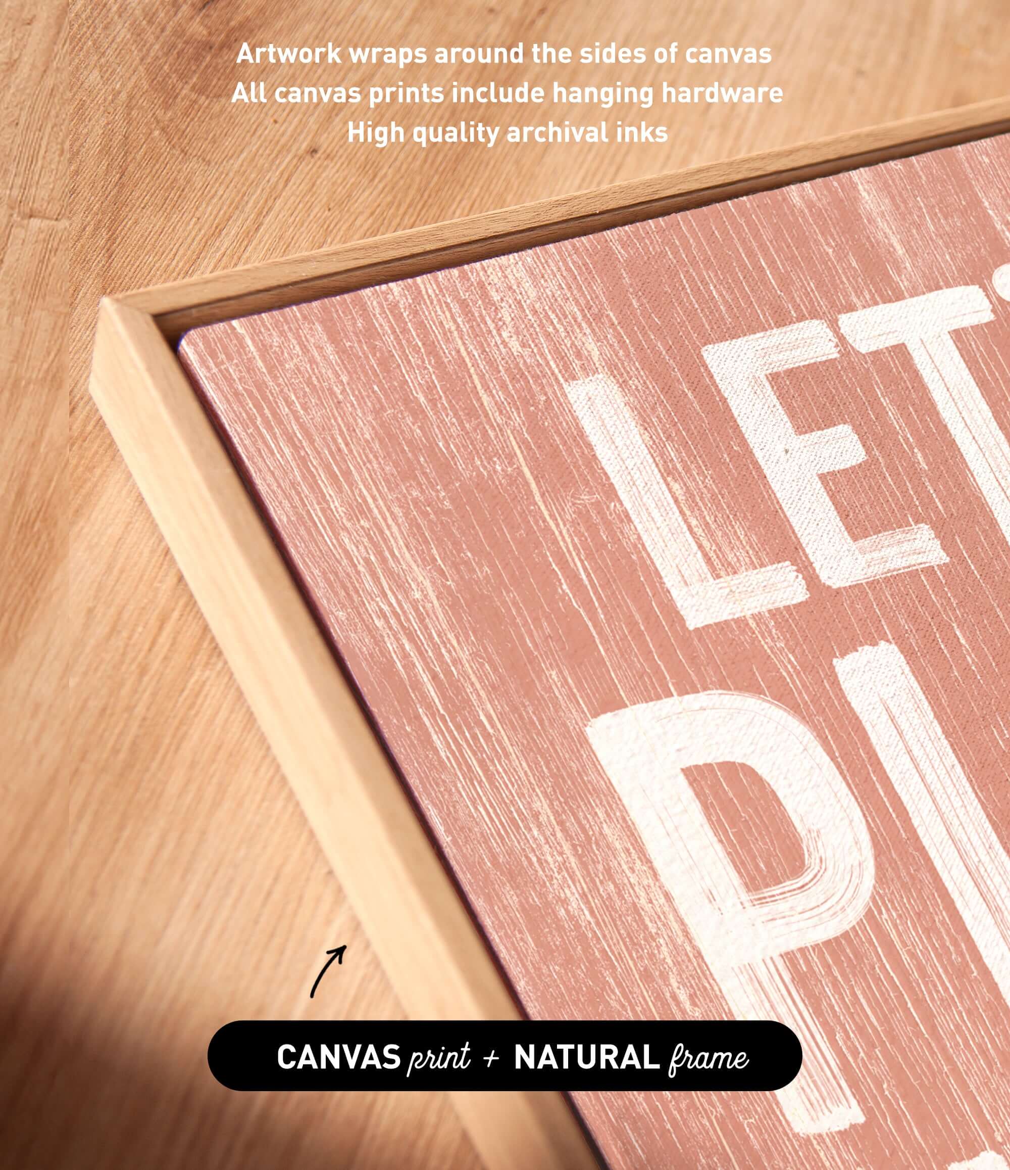 a wooden sign that says let's play on it