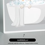 A dog is sitting in a bathtub filled with bubbles, enjoying a relaxing bath.
