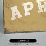 The image is an aluminum print that is waterproof and perfect for outdoor use, as well as including hanging hardware.