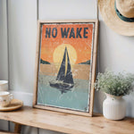 a picture of a sailboat on a table