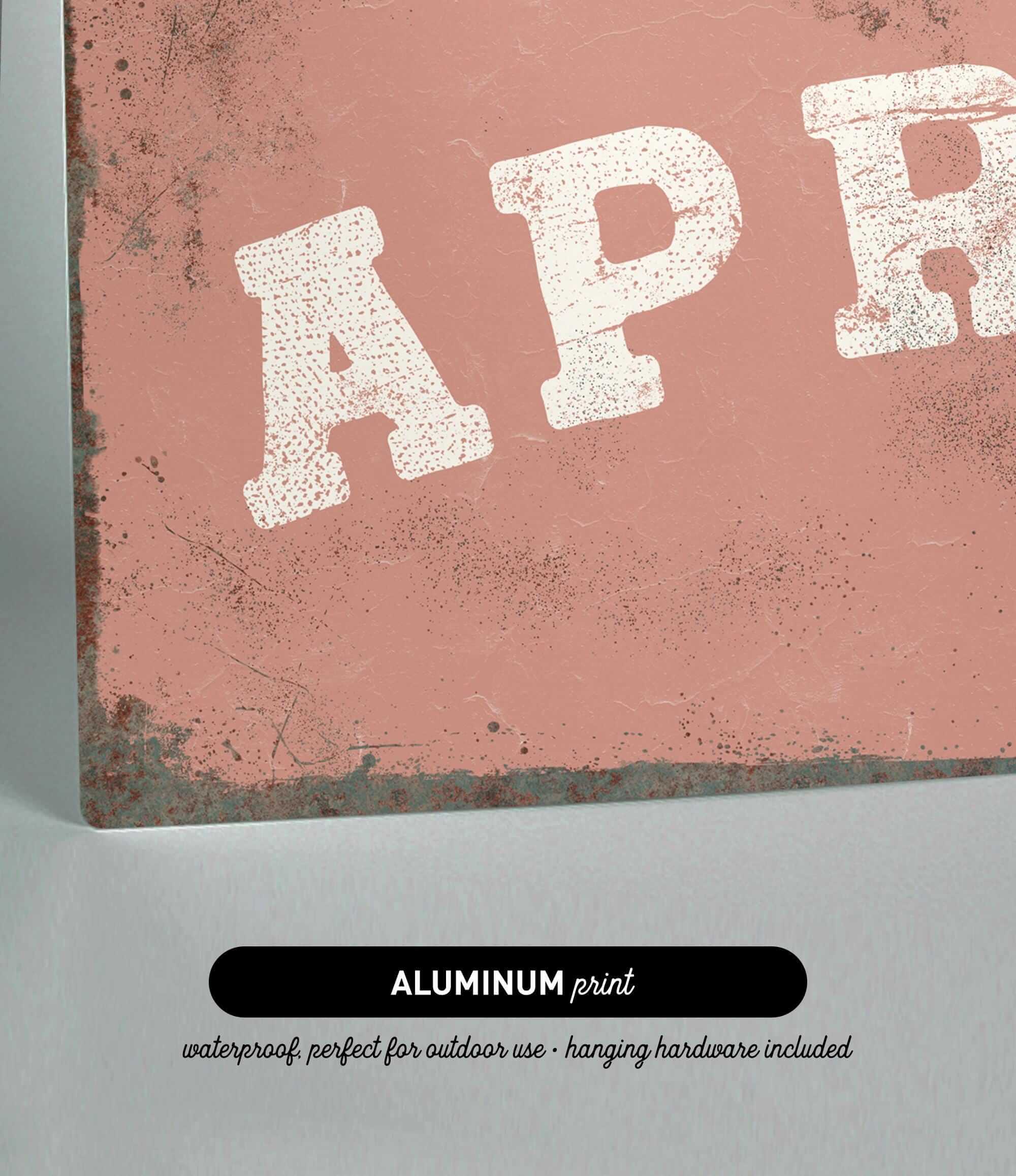 The image is an aluminum print that is waterproof and perfect for outdoor use, as well as hanging hardware.