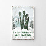 a picture of a sign that says the mountains are calling and i must go