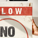 a hand holding a sign that says slow no wave