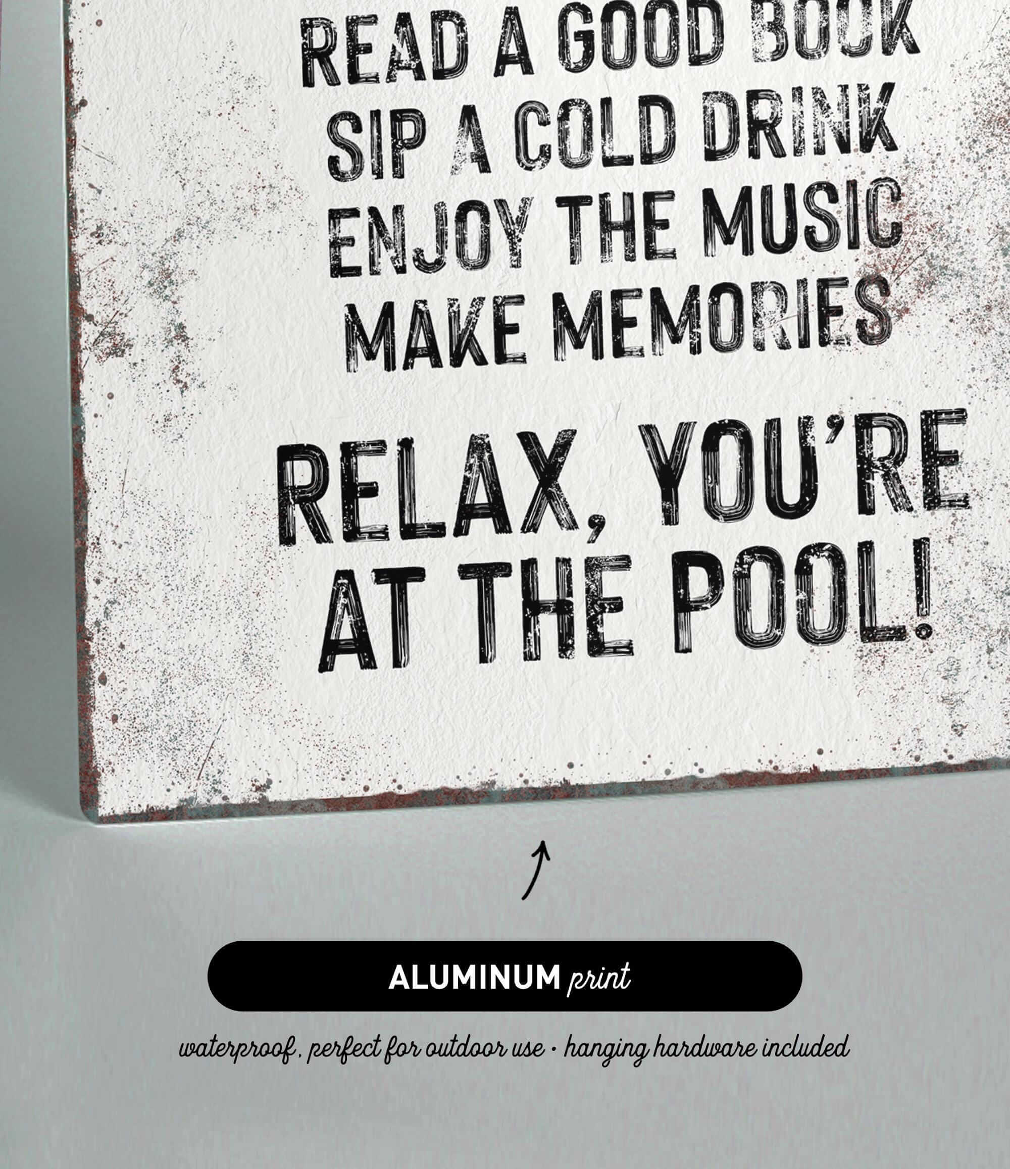 a sign that reads relax you&#39;re at the pool