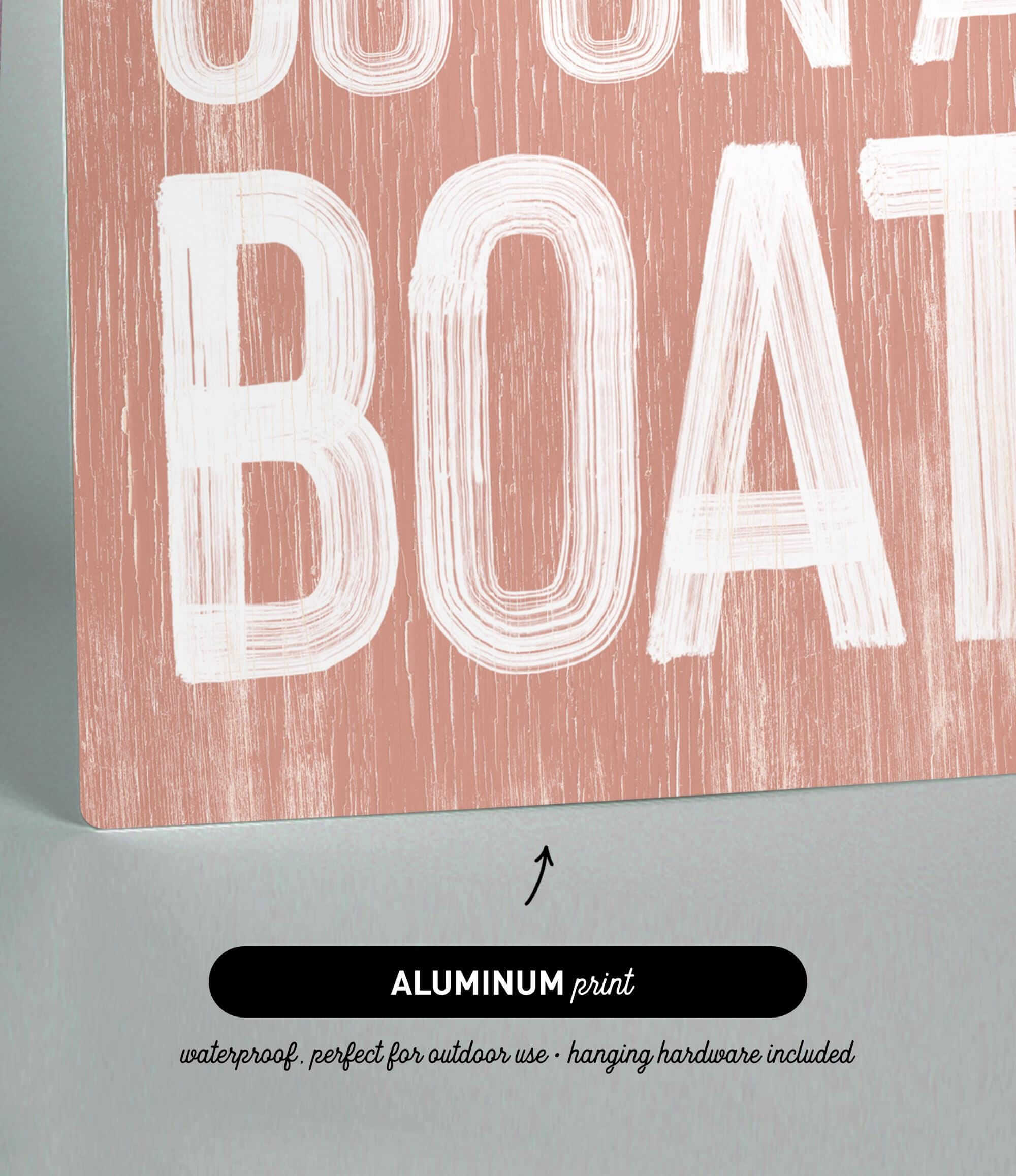 a wooden sign that says you&#39;re on a boat