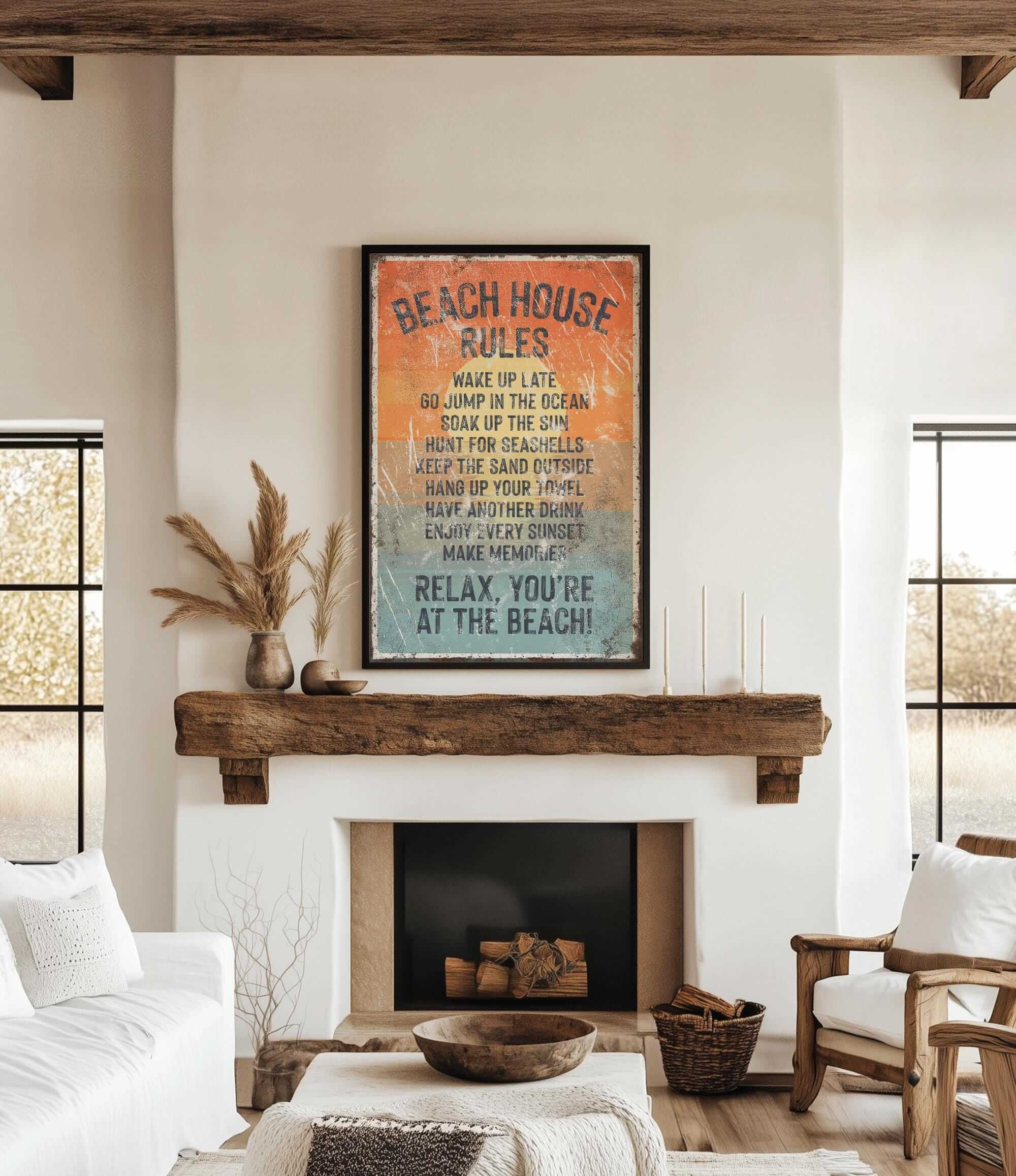 a living room filled with furniture and a fire place