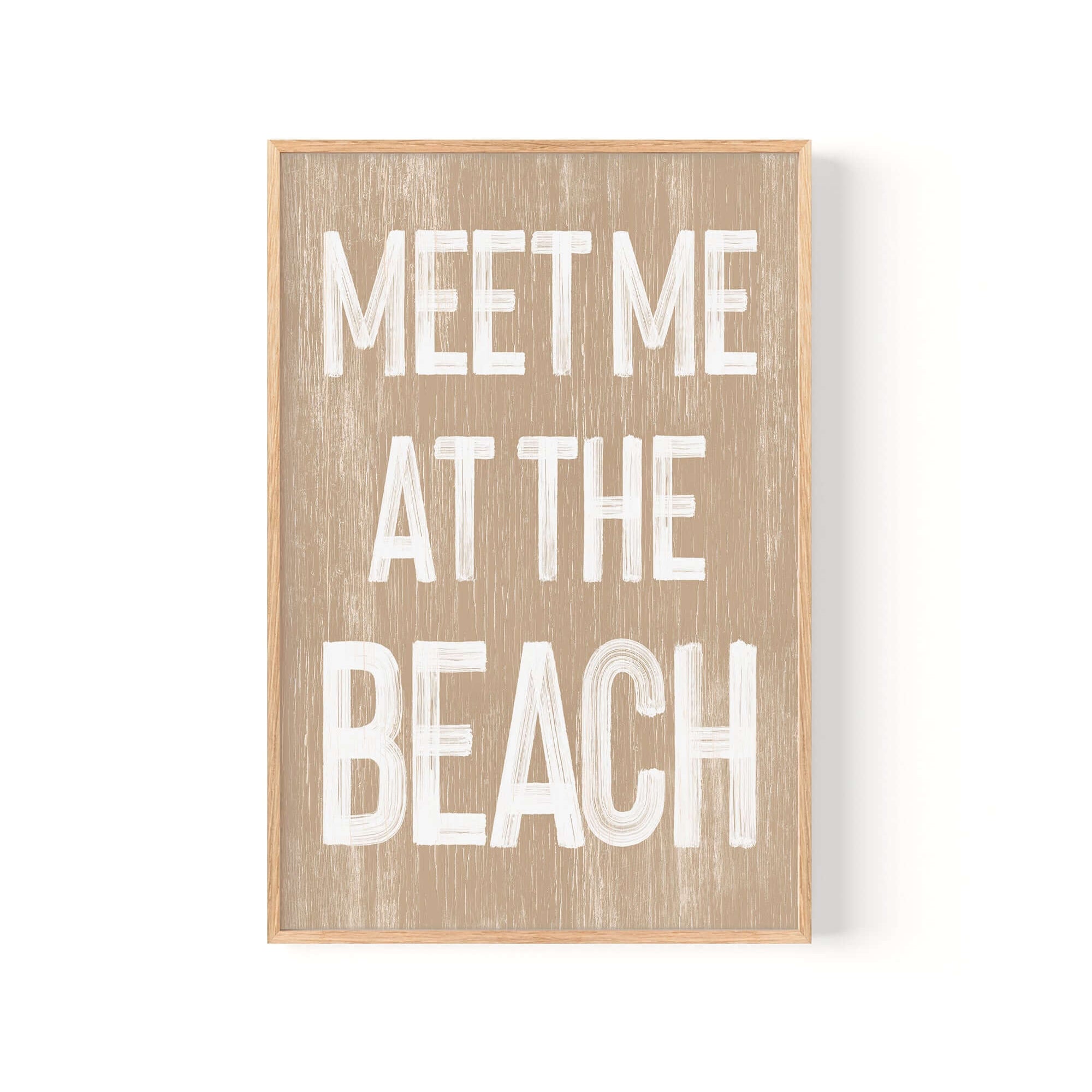 a wooden sign that says meet me at the beach