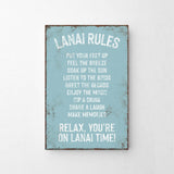 a picture of a sign that says lanai rules