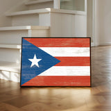 a wooden sign with the flag of the state of texas