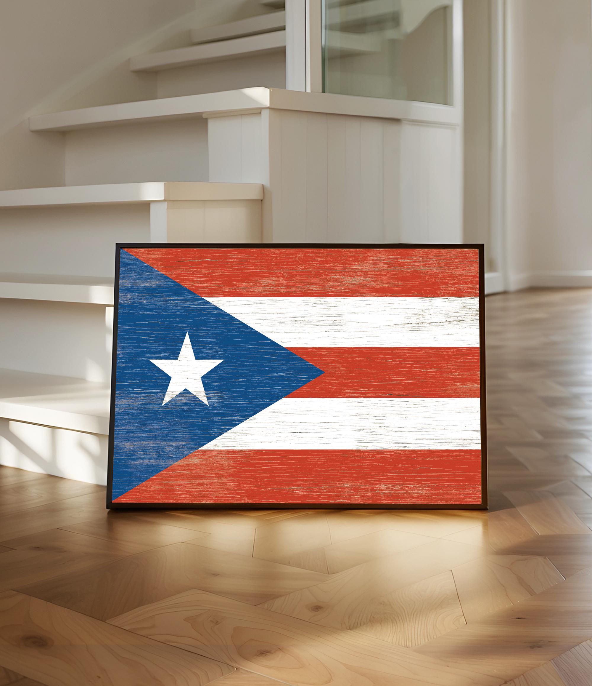 a wooden sign with the flag of the state of texas