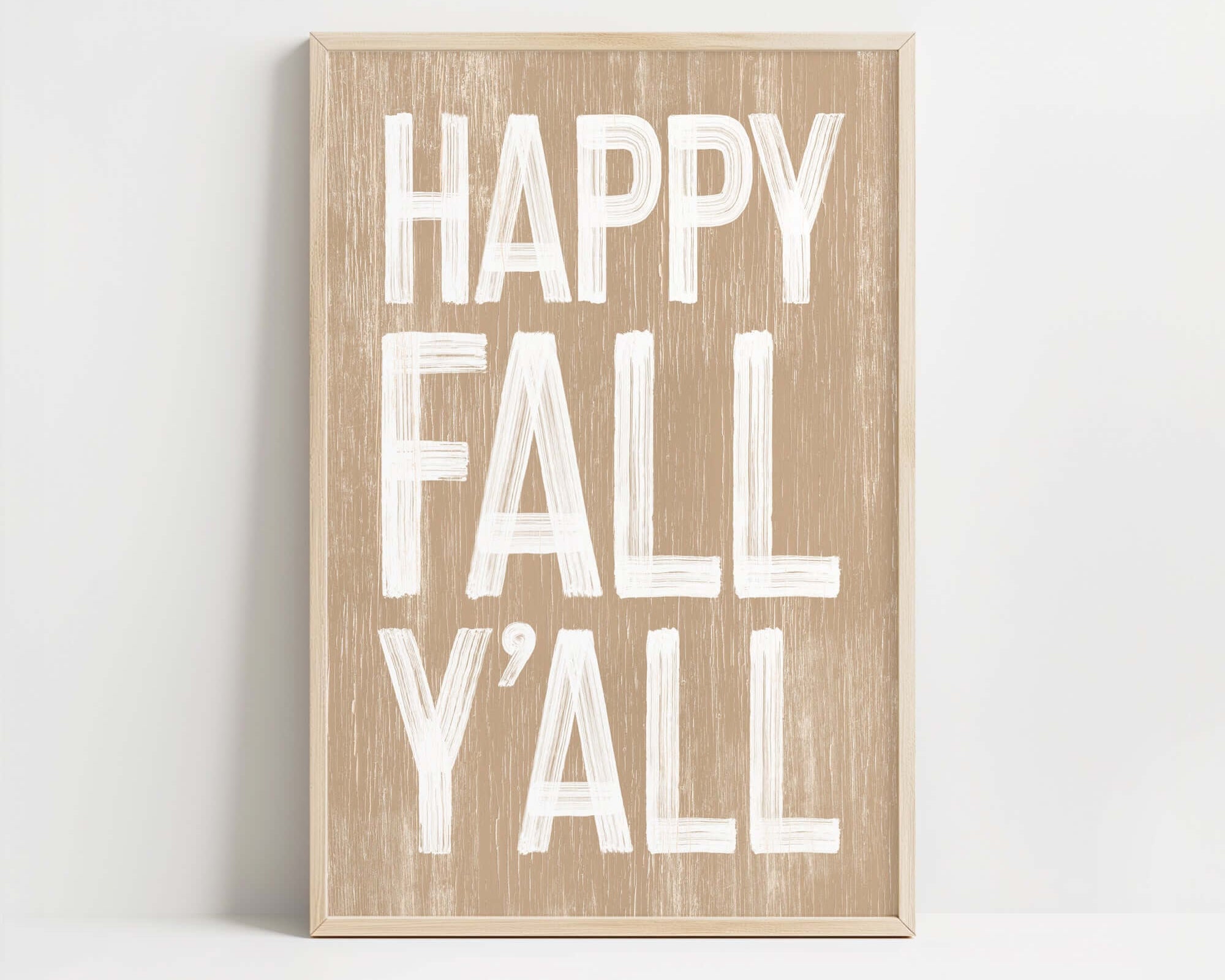 a wooden sign that says happy fall y'all