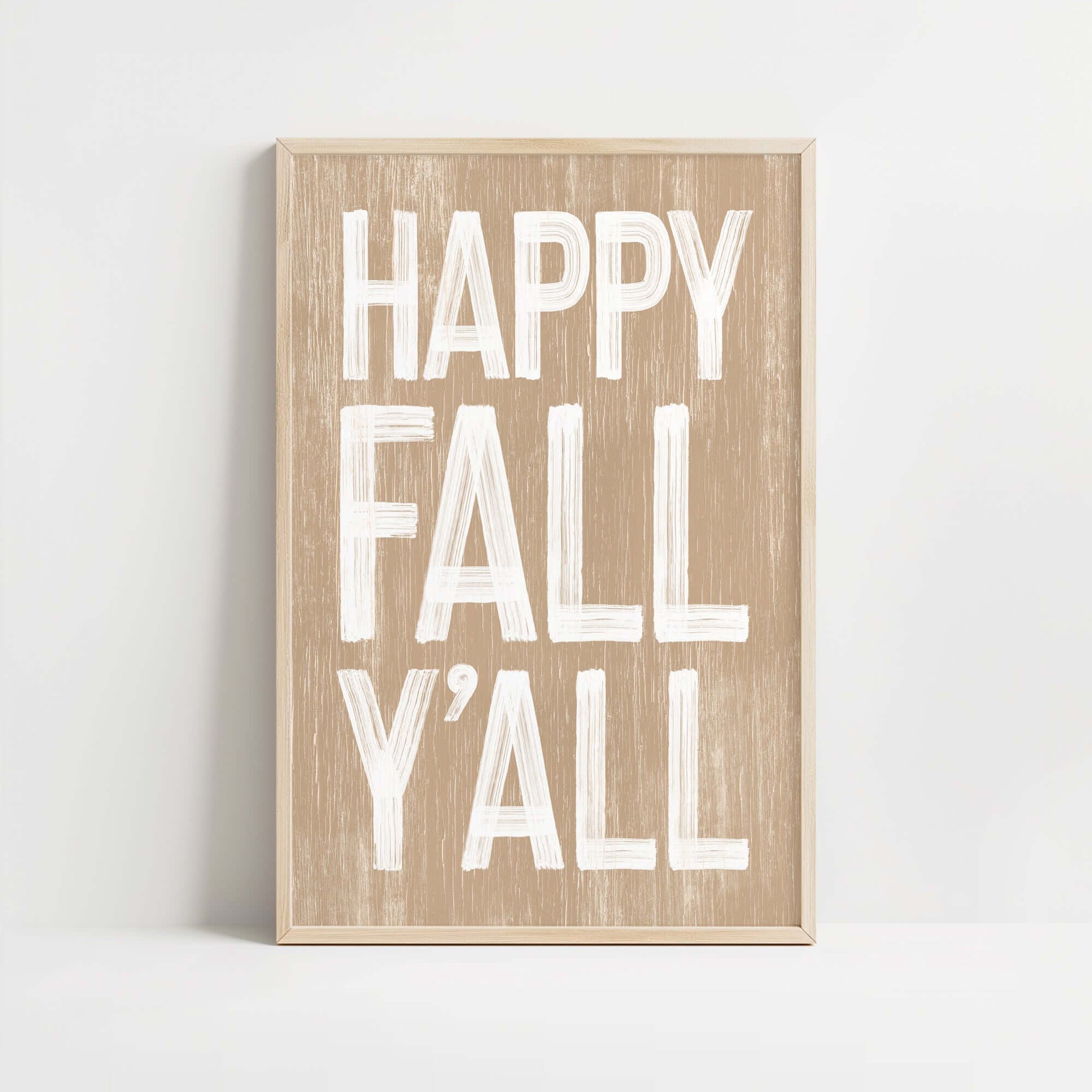 a wooden sign that says happy fall y'all