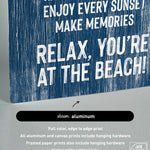 The Beach House Rules Sign is a painted wood nautical wall art piece featuring white text on a blue, weathered background—ideal coastal décor for your beach house.