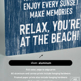 The Beach House Rules Sign is a painted wood nautical wall art piece featuring white text on a blue, weathered background—ideal coastal décor for your beach house.