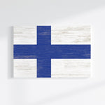 a piece of wood with a flag painted on it