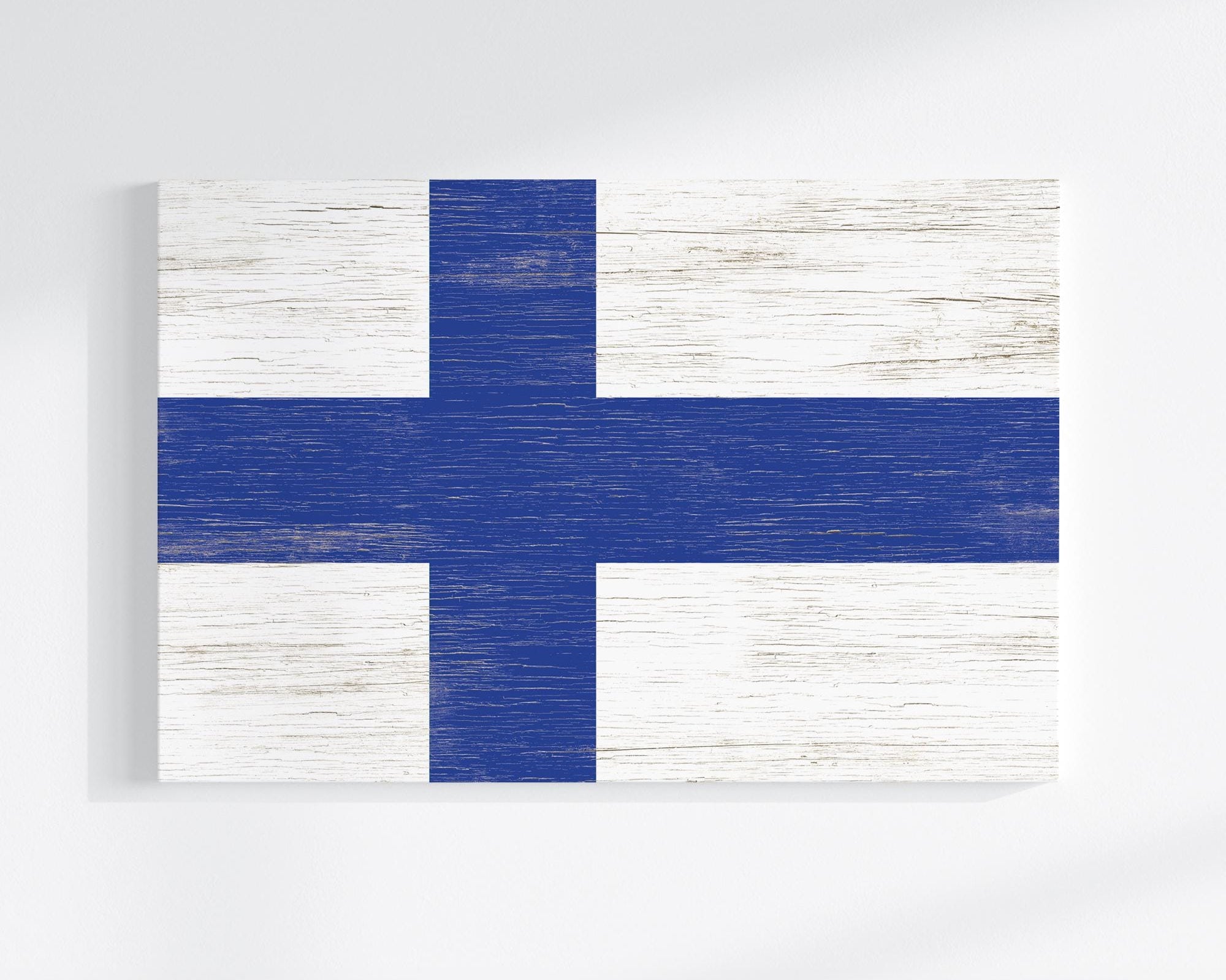 a piece of wood with a flag painted on it