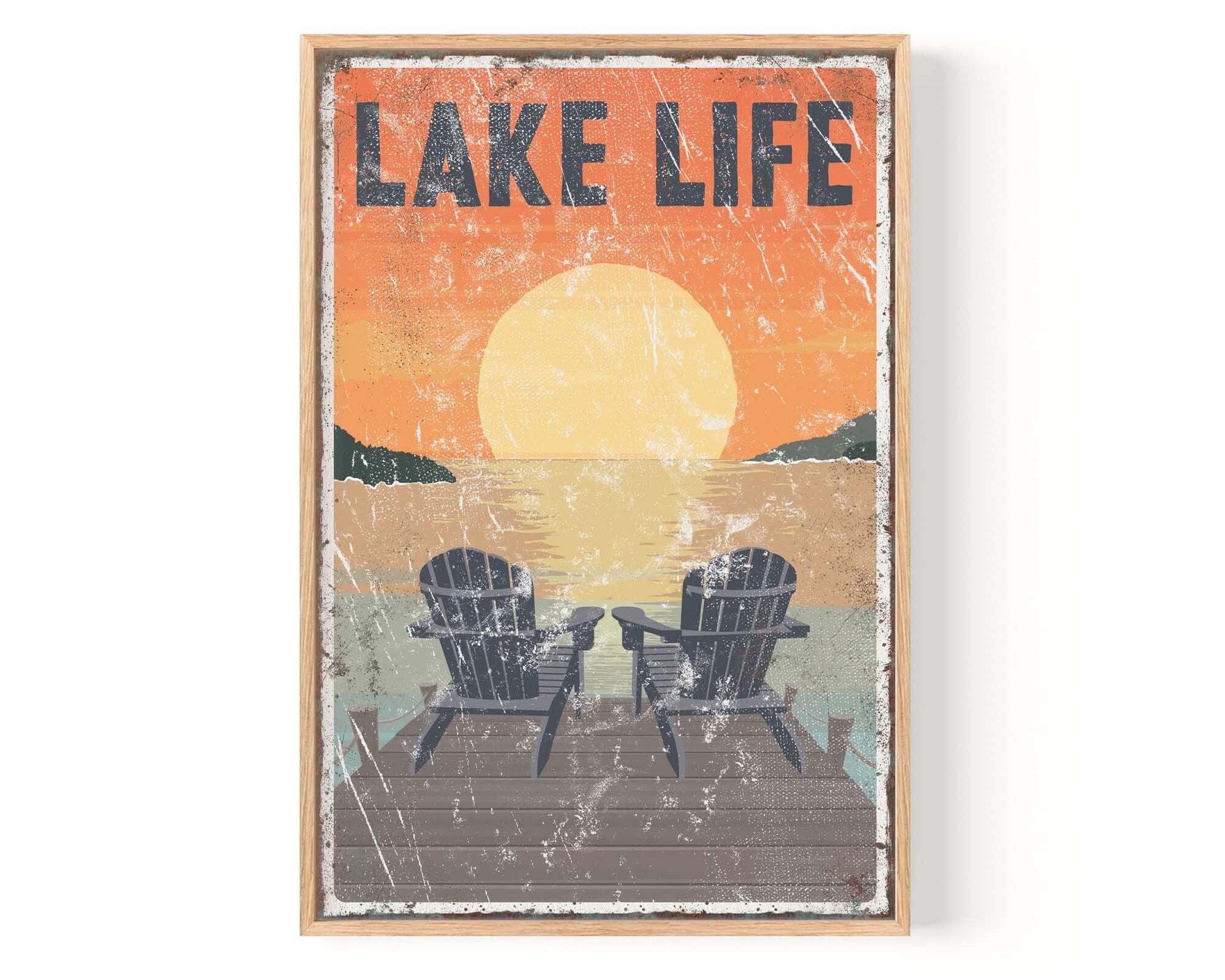 a picture of two chairs sitting on a dock