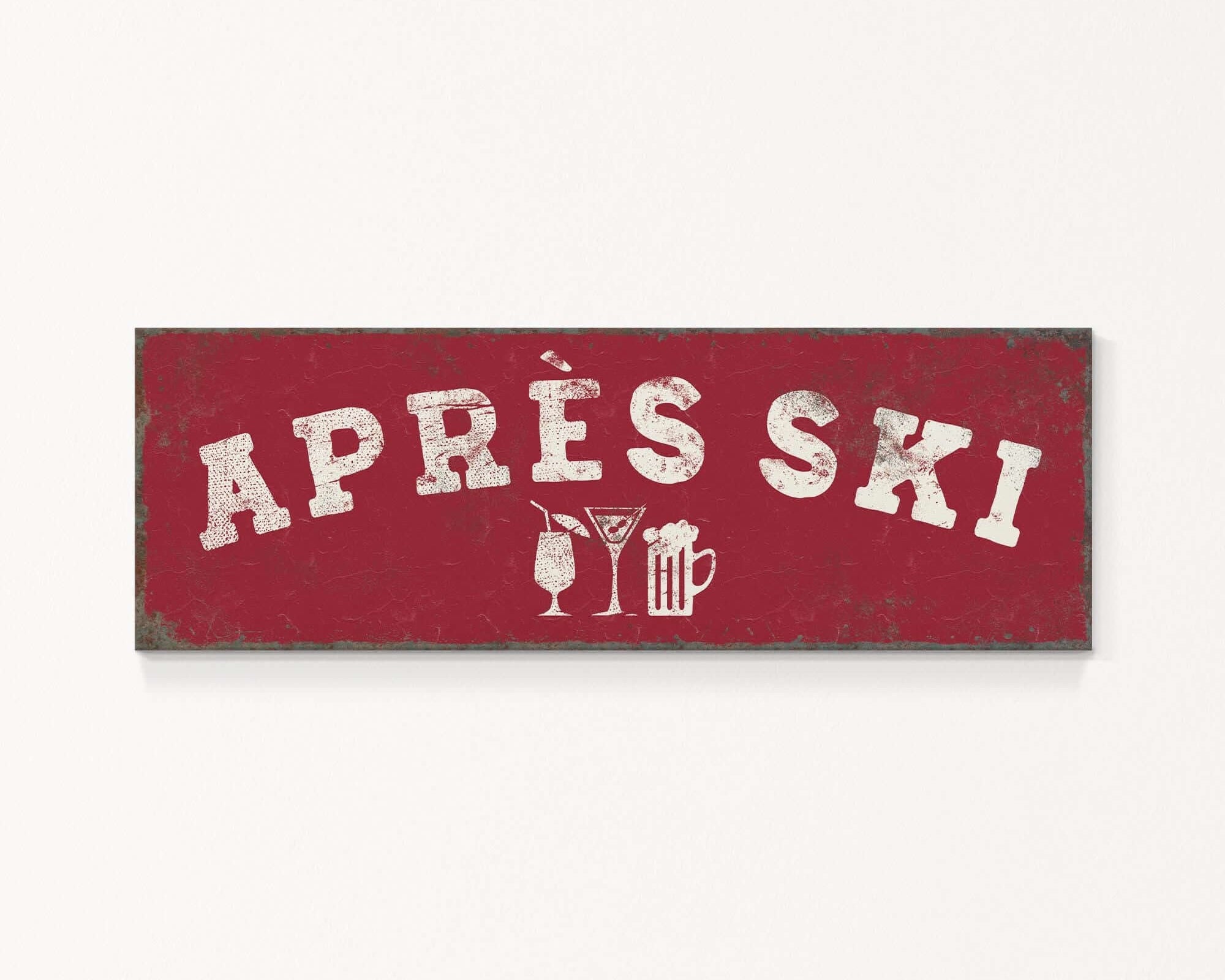 A red rectangular sign with the text "APRÈS SKI" in white letters.