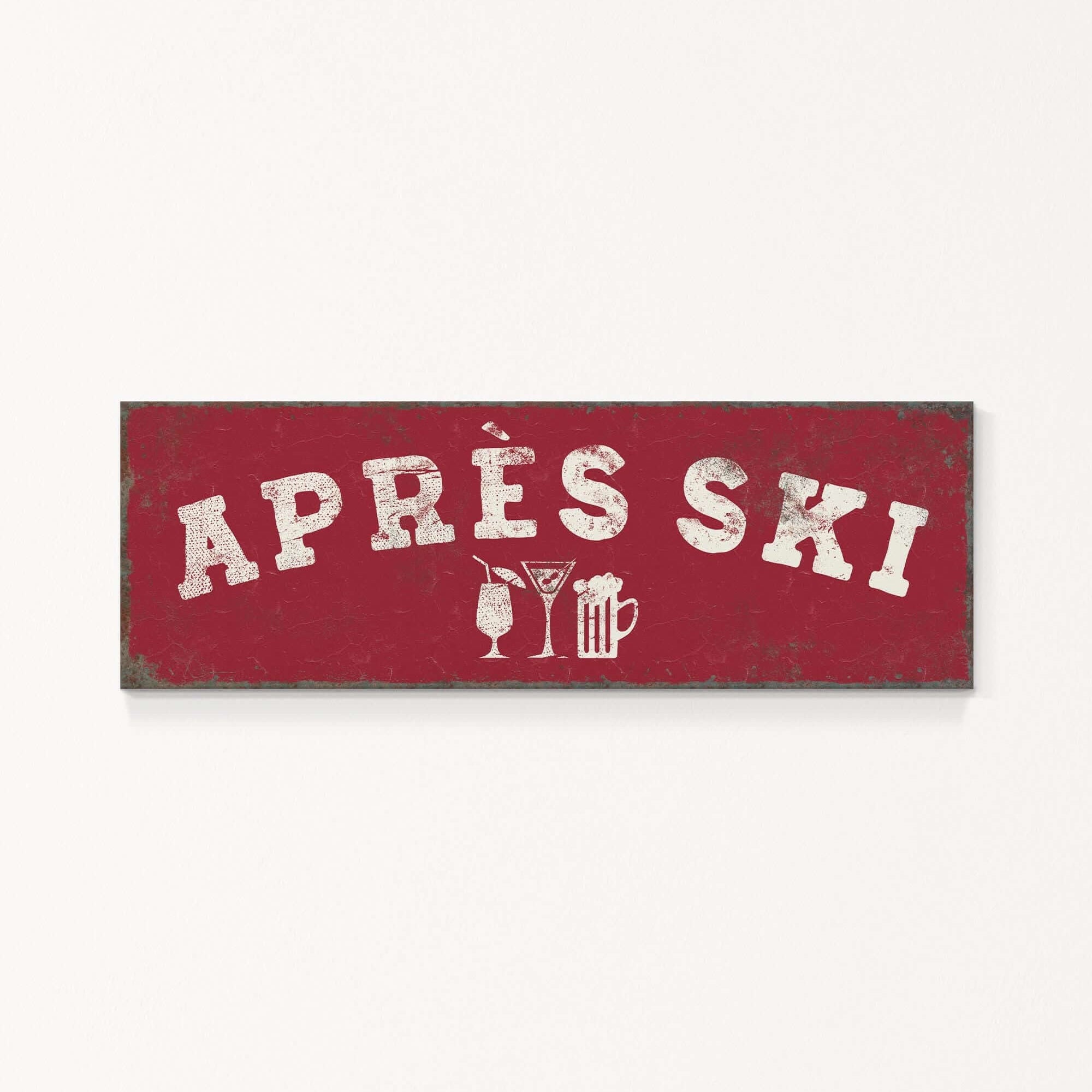 A red rectangular sign with the text "APRÈS SKI" in white letters.