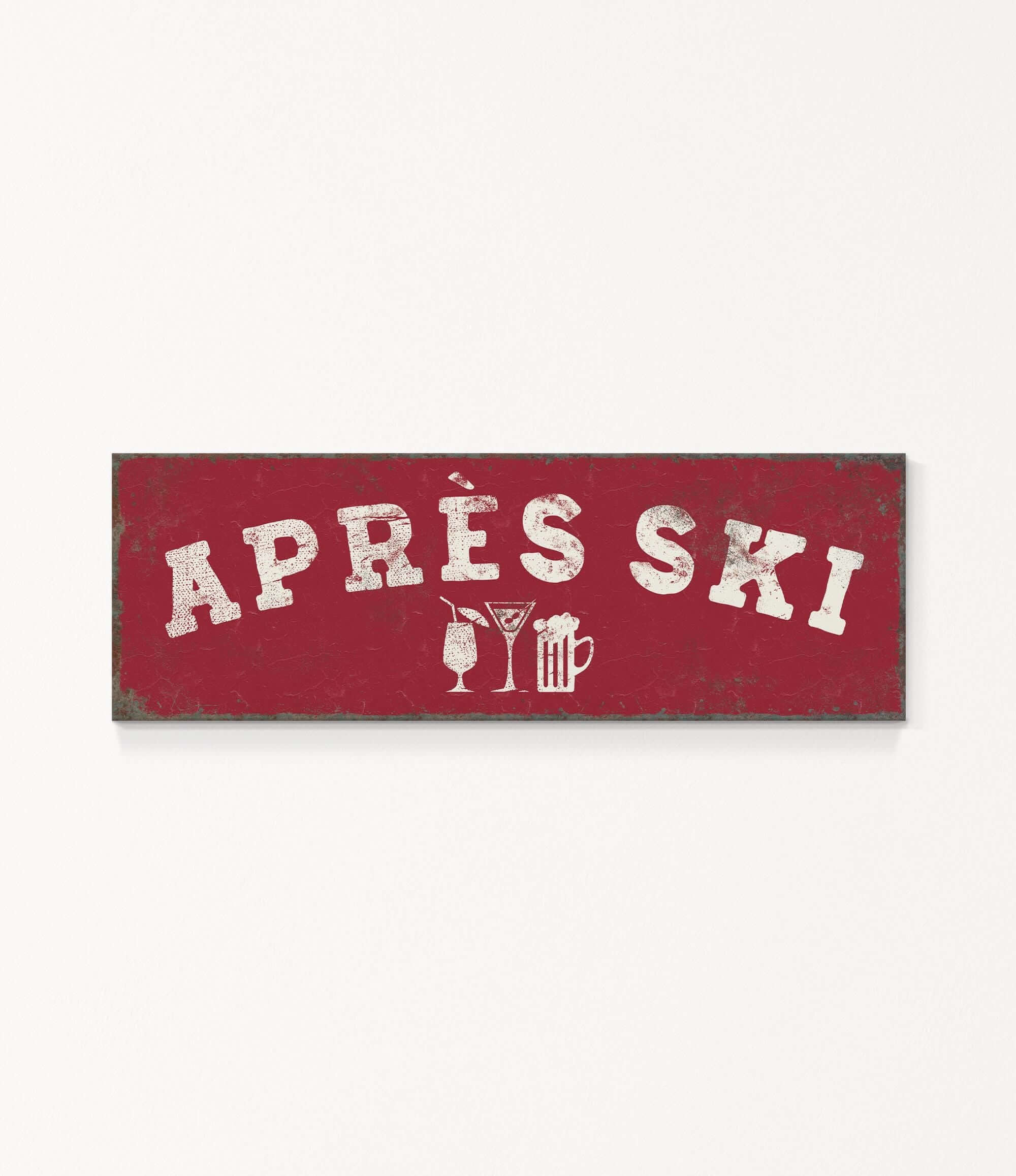 A red rectangular sign with the text "APRÈS SKI" in white letters.
