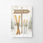 a picture of skis and a sign that says aprre's ski