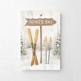 a picture of skis and a sign that says aprre's ski