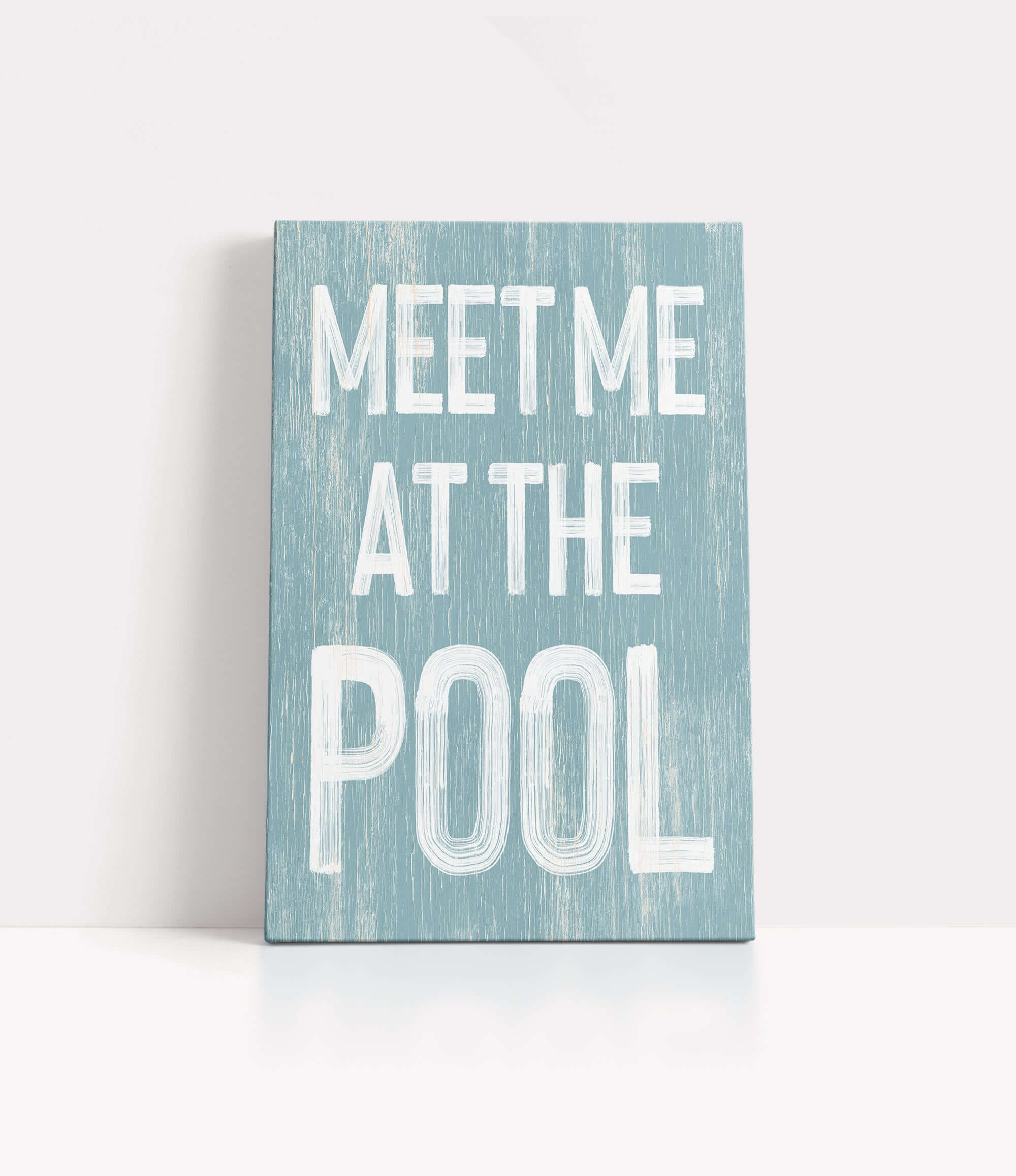 a wooden sign that says meet me at the pool