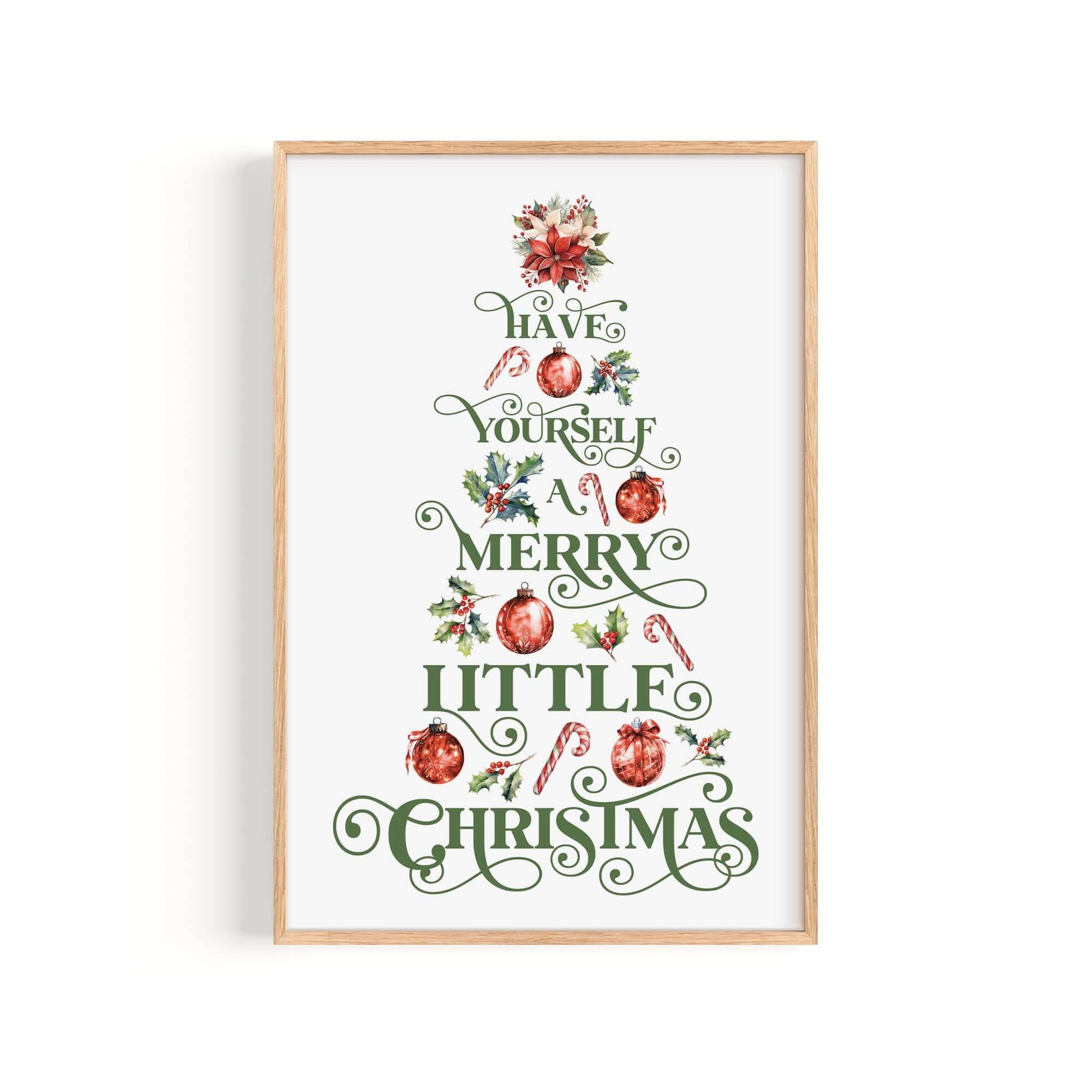 a cross stitch christmas tree with the words have yourself merry little christmas