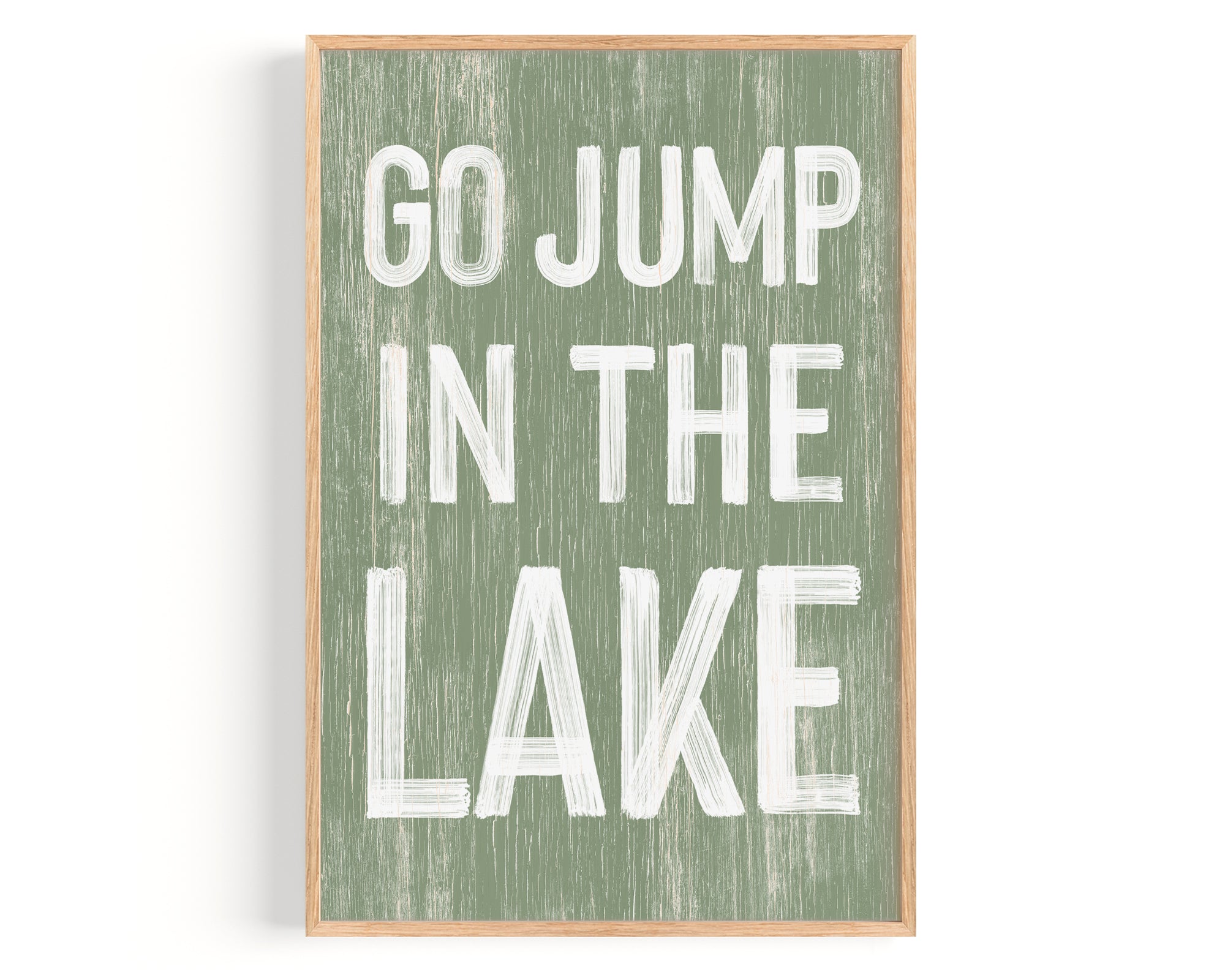 a sign that says go jump in the lake