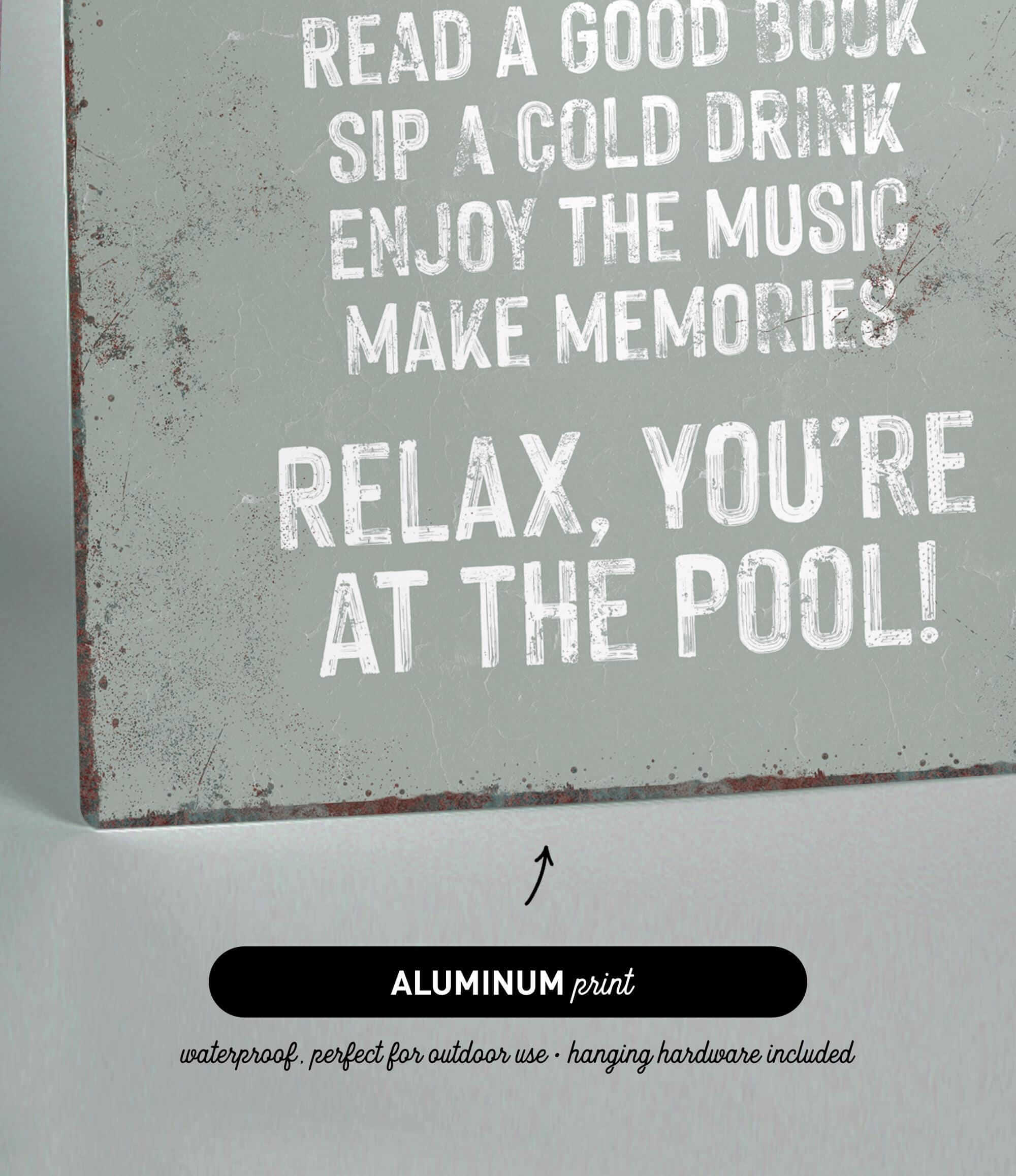 a sign that reads relax you&#39;re at the pool