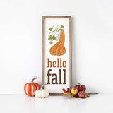a picture of a sign that says hello fall