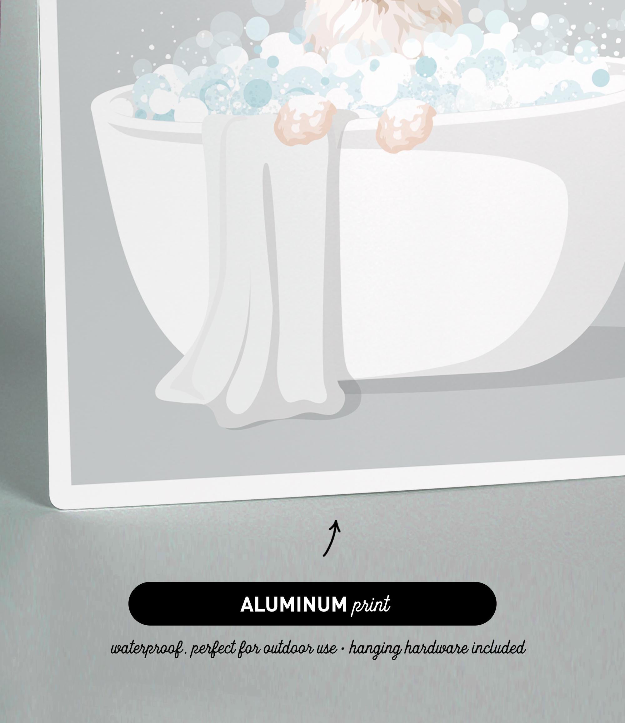 a person relaxing in a bathtub filled with bubbles, with a towel draped over the side.