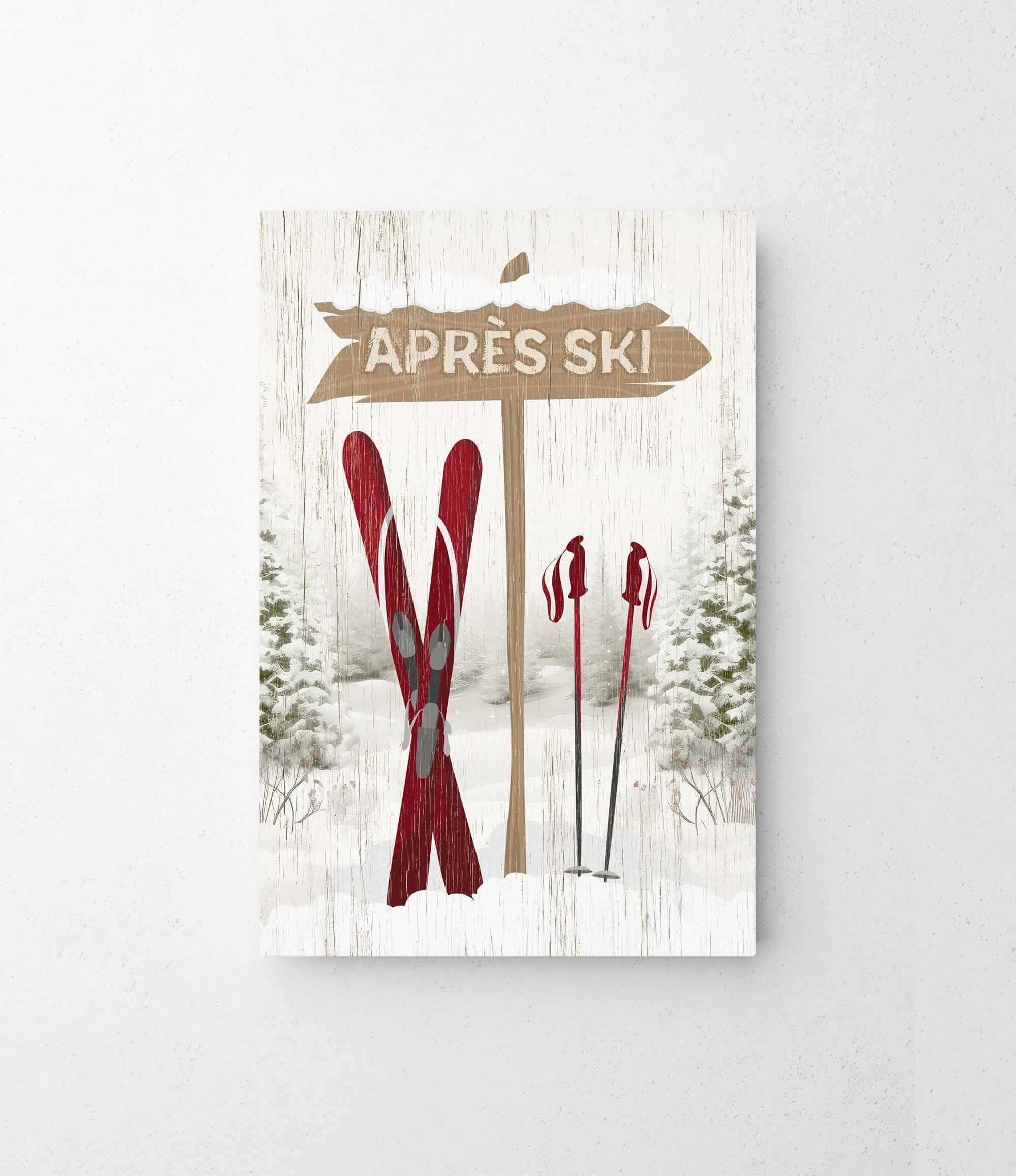 a picture of skis and a sign that says aprre's ski