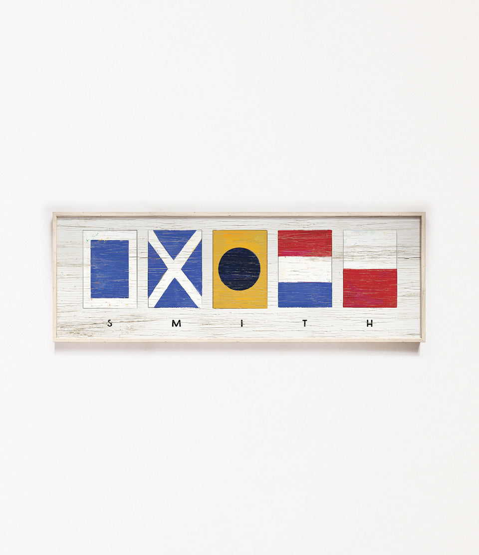 Nautical Flags - Personalized Coastal Wall Art – Jade Forest Shop