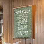 a sign hanging on the wall of a restaurant