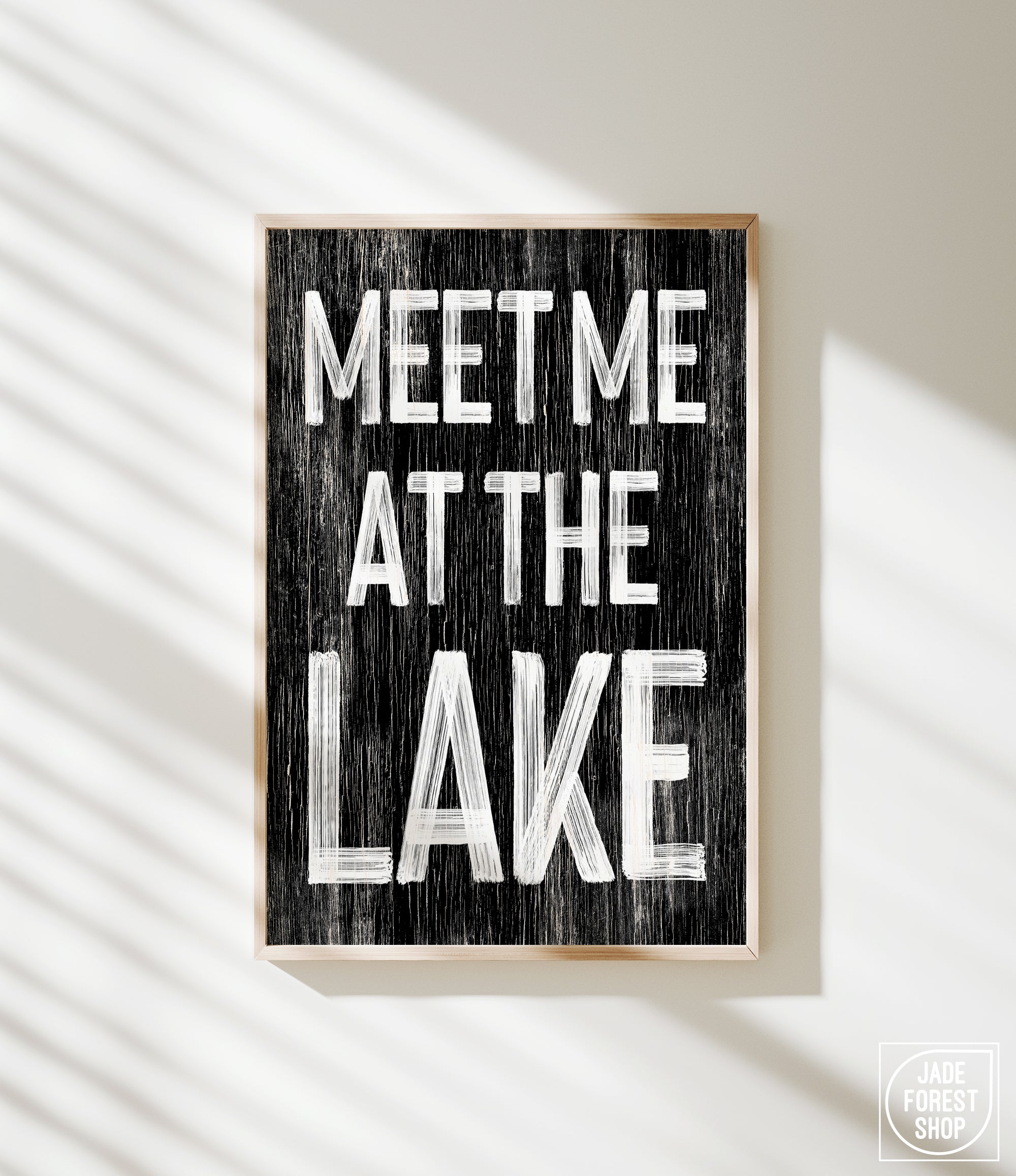 a sign that says meet me at the lake