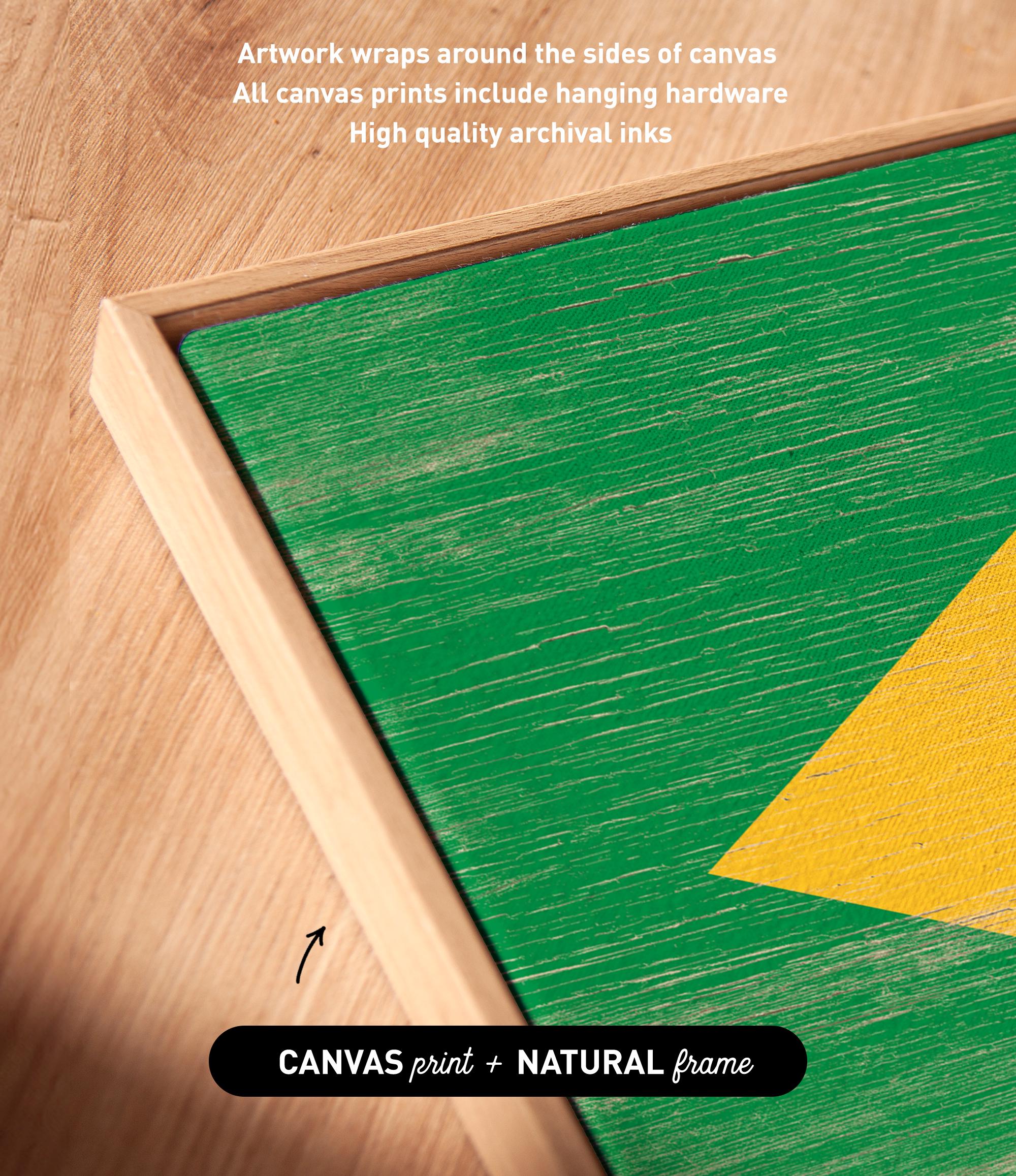 a close up of a piece of wood with a yellow triangle on it