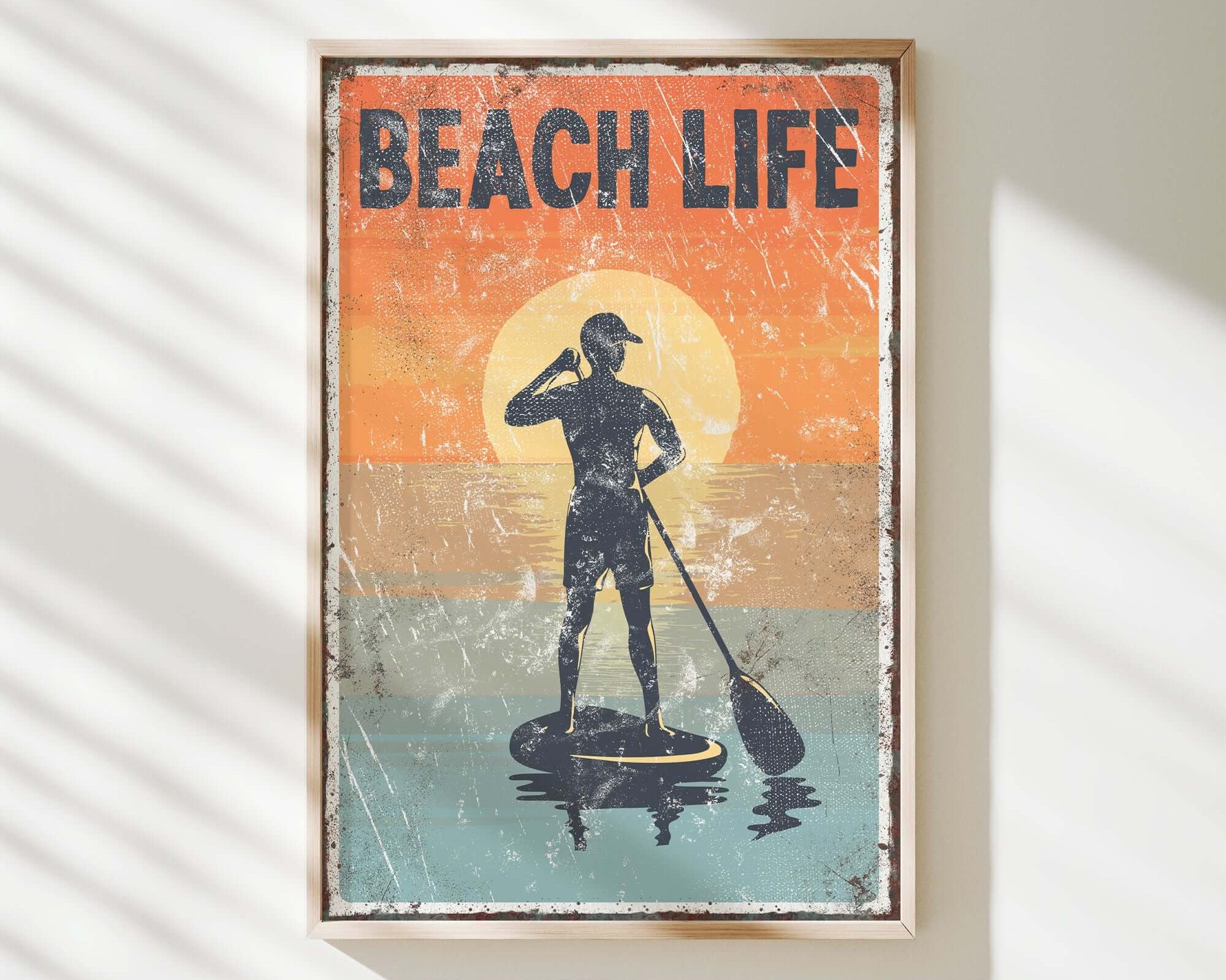 a picture of a man standing on a surfboard