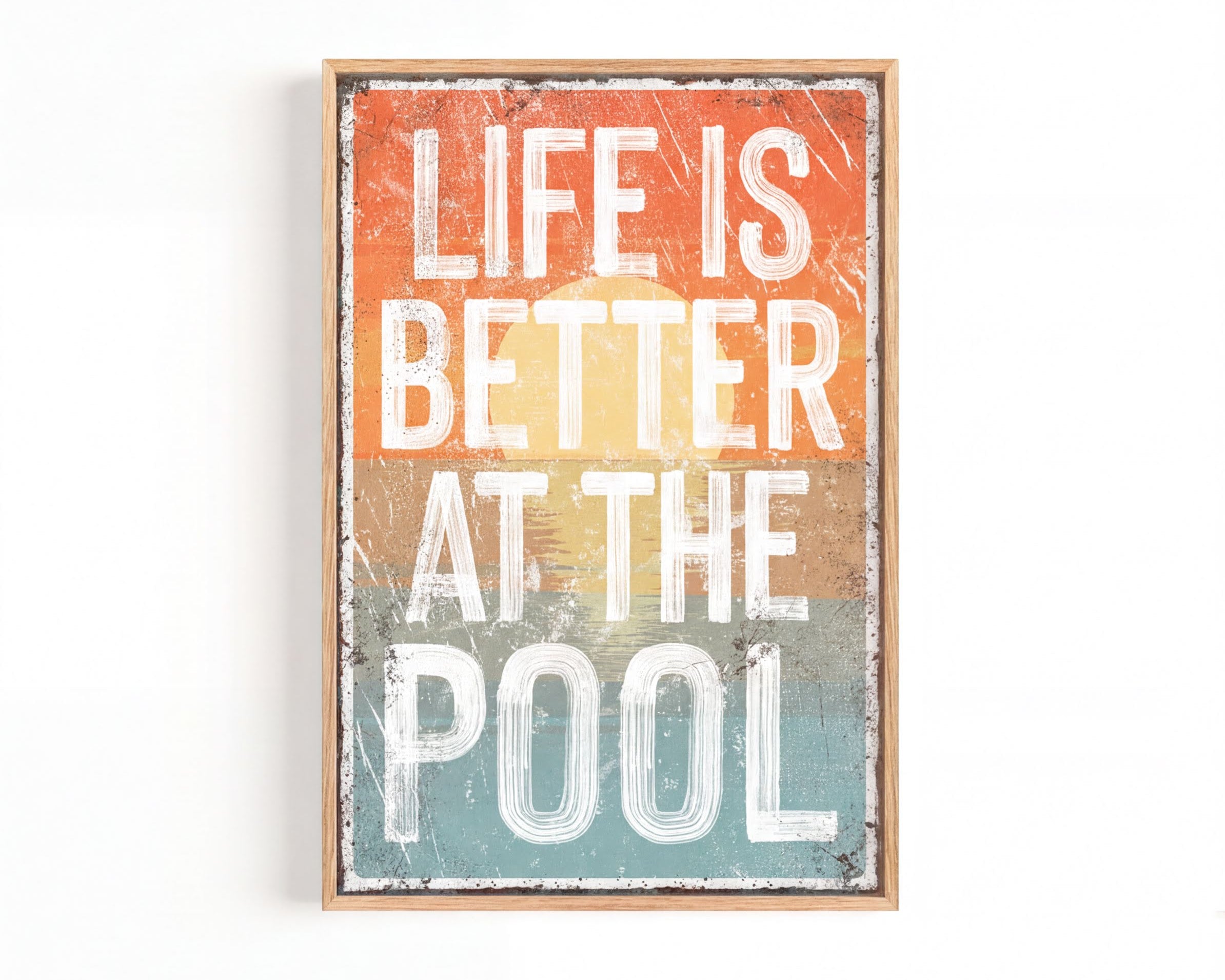 a sign that says life is better at the pool