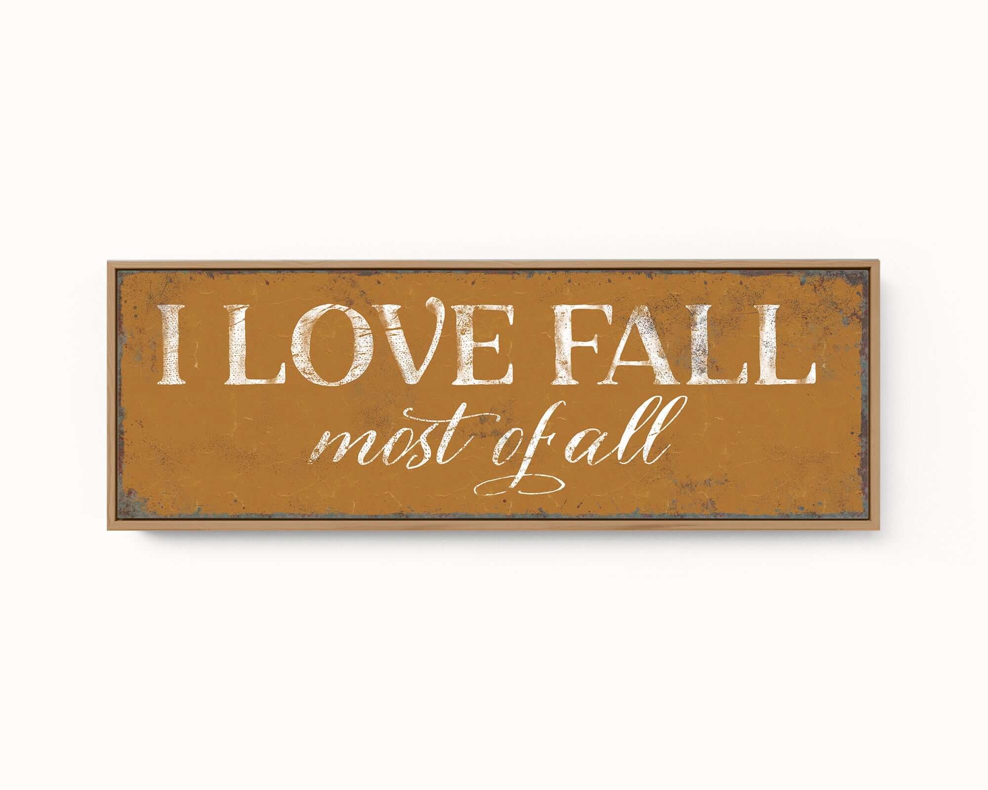 a sign that says i love fall mist fall
