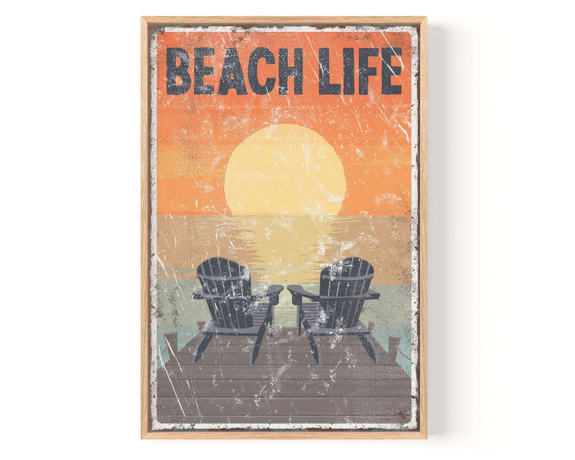 a picture of two chairs sitting on a beach