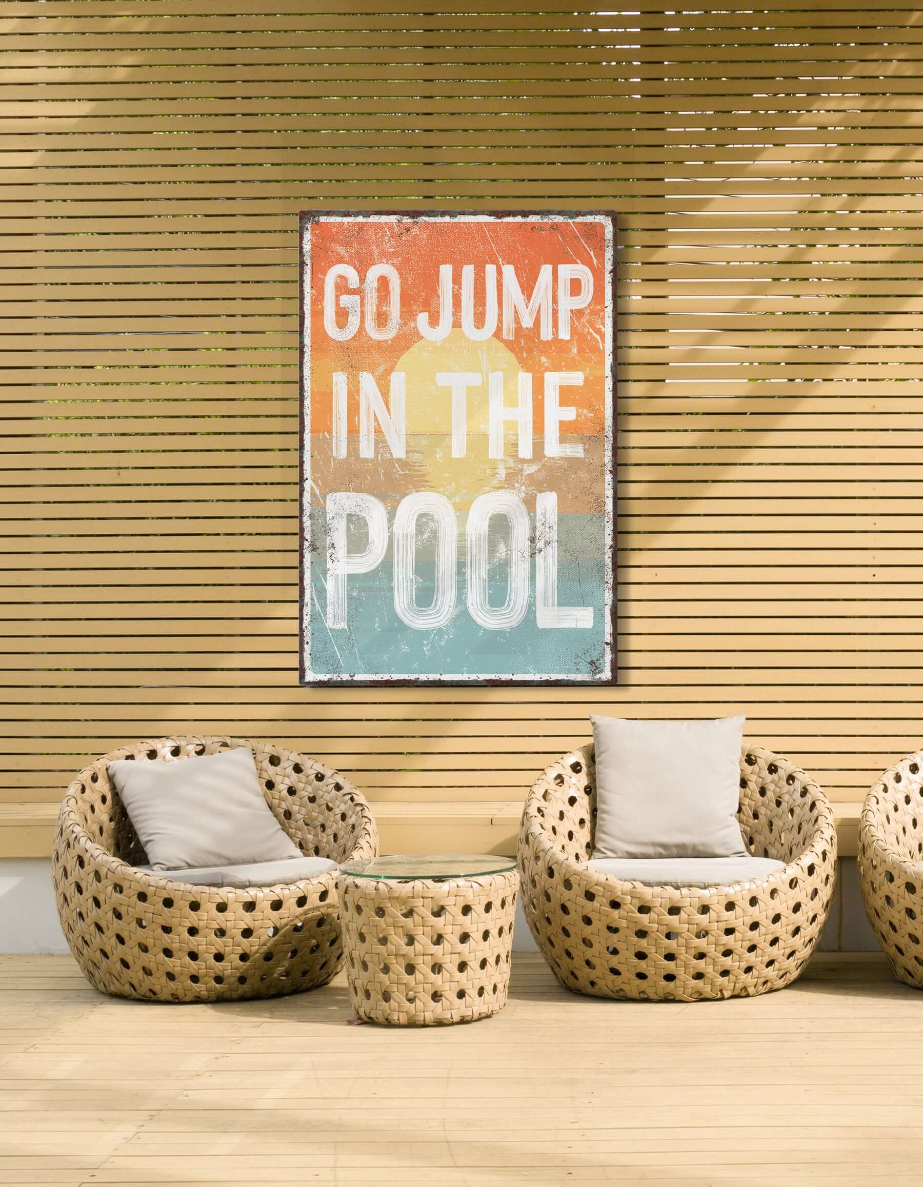 Jump Pool Sign Go Jump In The Pool Sign, Sunset – Modern Farmhouse Signs – Jade Forest ...